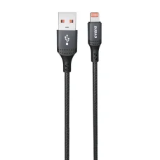 Dudao 3A 30W L3SL USB-A - Lightning kábel fonott 1.2m - Fekete