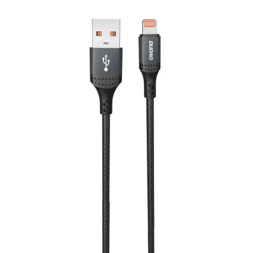 Dudao 3A 30W L3SL USB-A - Lightning kábel fonott 1.2m - Fekete - 1