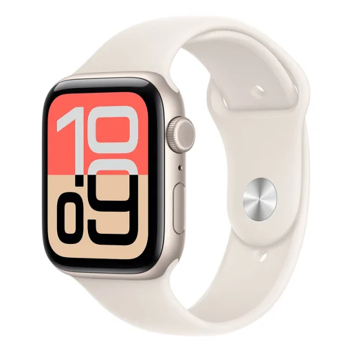 Apple Watch SE 3 Cellular 44mm Csillagfény Alumínium Tok Csillagfény Sport Szíjjal - M/L - 1