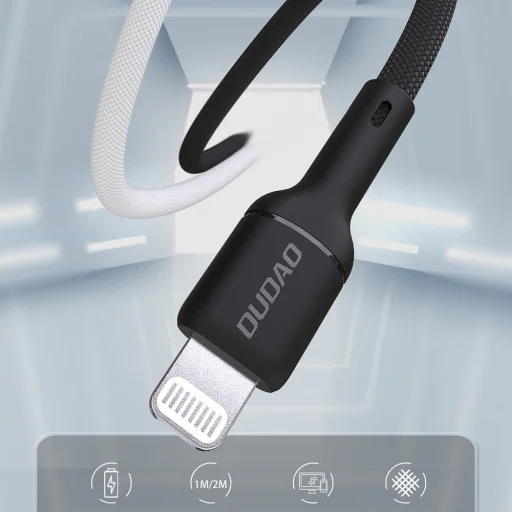 Dudao L9X 30W USB-C - Lightning Kábel 2m - Fekete - 4