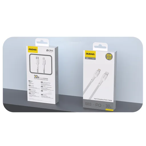 Dudao L9X 30W USB-C - Lightning Kábel 1m - Fehér - 2