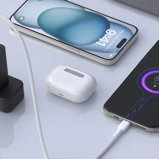 Dudao L9T 5A USB-A - USB-C kábel 1m - Fehér - 2