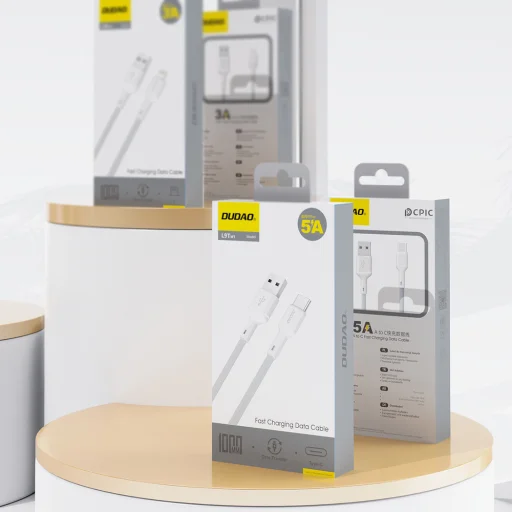 Dudao L9T 5A USB-A - USB-C kábel 1m - Fehér - 5