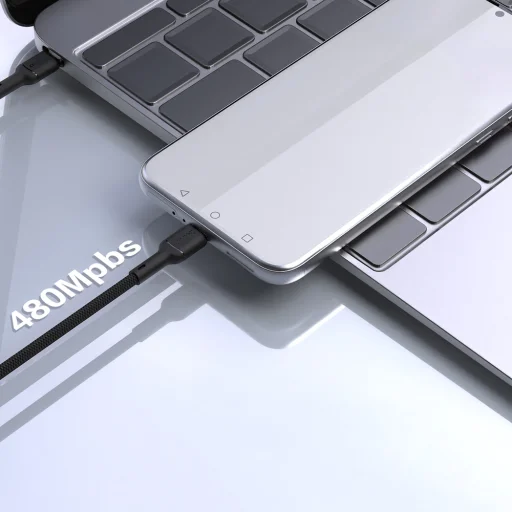 Dudao L9C Max 240W PD USB-C - USB-C kábel 1,2m - Fekete - 4