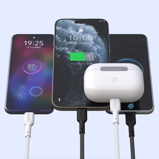 Dudao L9C Max 240W PD USB-C - USB-C kábel 1,2m - Fekete - 7
