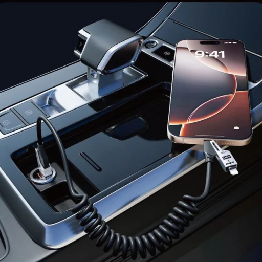 Dudao L20 Pro 4 az 1-ben USB-A / USB-C - Lightning / USB-C kábel - Fekete - 3