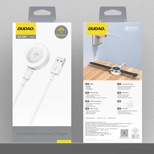 Dudao A12H Vezeték nélküli Töltő Huawei Okosórákhoz - Fehér - 7