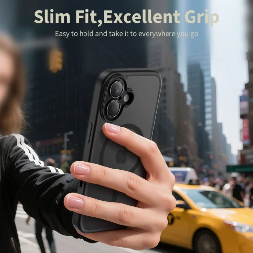 iPhone 17 Tech-protect Magpeak Magsafe CC matt fekete tok - 4