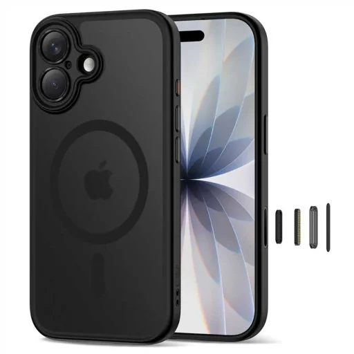 iPhone 17 Tech-protect Magpeak Magsafe CC matt fekete tok - 1