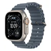 Apple Watch Ultra 3 Cellular 49mm Natural Titanium Case with Anchor Blue Ocean Band thumbnail