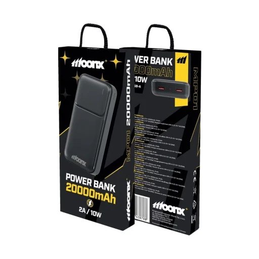 MOONX power bank MP01 2A 10W 2xUSB 20000mAh black - 1