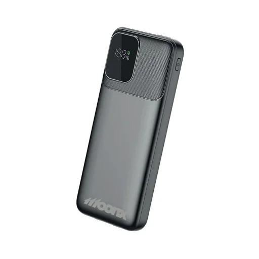 MOONX power bank MP02 PD 20W 1xUSB-C + 1xUSB QC3.0 22.5W 10000mAh fekete - 3