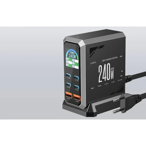 Blitzwolf BW-S31 hálózati töltő 2xUSB-A, 4xUSB-C, PD, 240W - 5