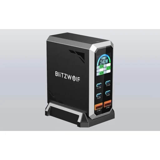Blitzwolf BW-S31 hálózati töltő 2xUSB-A, 4xUSB-C, PD, 240W - 8