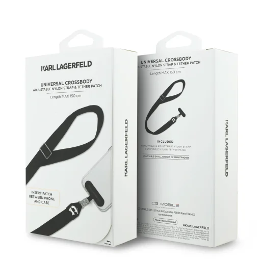 Karl Lagerfeld Univerzális Keresztpánt Choupette Patch Fekete - 4