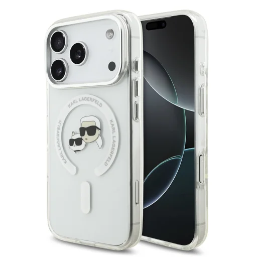 Karl Lagerfeld IML K&CH Heads Metal Frame MagSafe iPhone 17 Pro tok - 1