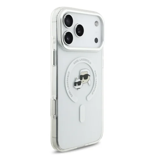 Karl Lagerfeld IML K&CH Heads Metal Frame MagSafe tok iPhone 17 Pro Max átlátszó tok - 4