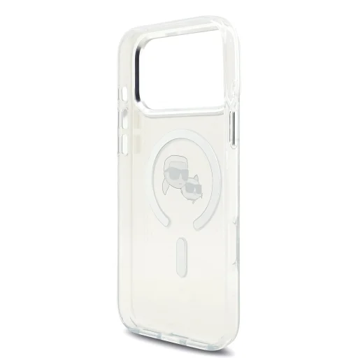 Karl Lagerfeld IML K&CH Heads Metal Frame MagSafe tok iPhone 17 Pro Max átlátszó tok - 6