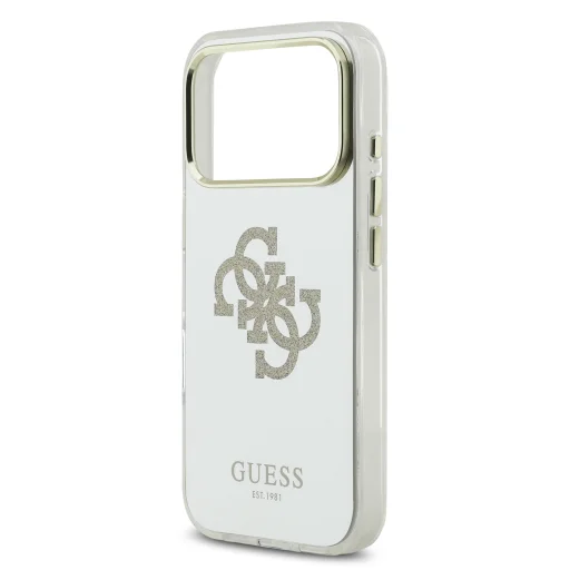 Guess PC/TPU Mirror 4G Glitter Logo MagSafe fliptok iPhone 17 Pro Max Gold tok - 5