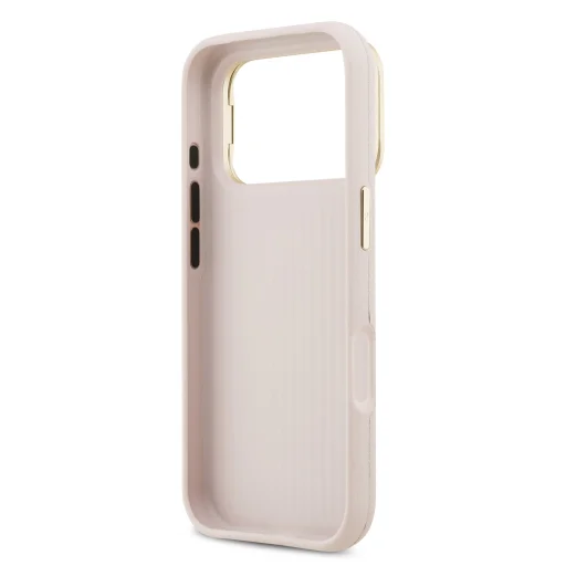 Guess PU Grained 4G Logo Állványos Kamera Keretes tok iPhone 17 Pro Pink - 6