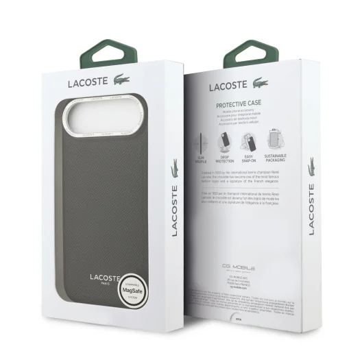 Lacoste PU Leather Champs Elysees MagSafe tok iPhone 17 Air készülékhez fekete - 7