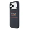  iPhone 17 Pro Max Haditengerészeti Kék Red Bull Szilikon Vízszintes Logós MagSafe tok - 2