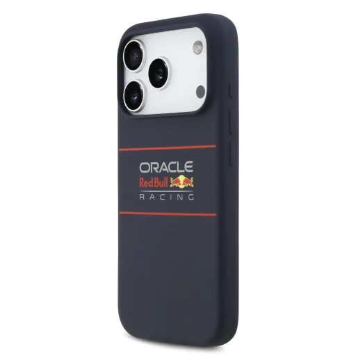  iPhone 17 Pro Max Haditengerészeti Kék Red Bull Szilikon Vízszintes Logós MagSafe tok - 2