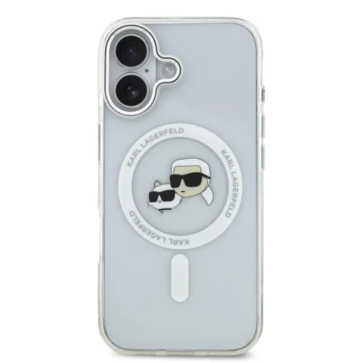 Karl Lagerfeld IML K&CH Heads Metal Frame MagSafe tok iPhone 17-hez átlátszó - 3