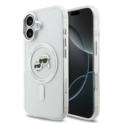 Karl Lagerfeld IML K&CH Heads Metal Frame MagSafe tok iPhone 17-hez átlátszó - 1