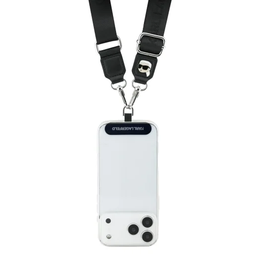 Karl Lagerfeld Universal crossbody pánt Karl Patch fekete - 3