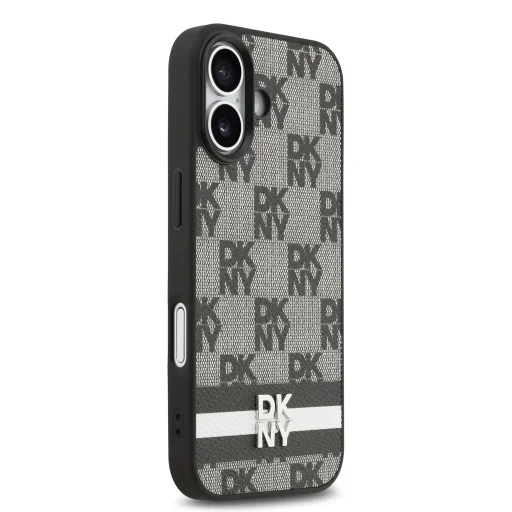 DKNY PU Bőr Kockás Mintázat és Csíkos iPhone 17 tok - 4