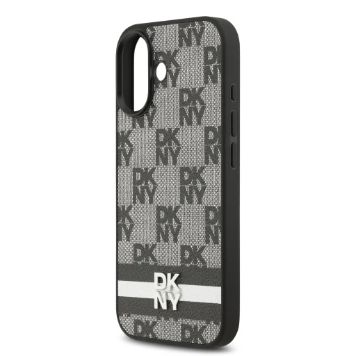 DKNY PU Bőr Kockás Mintázat és Csíkos iPhone 17 tok - 5