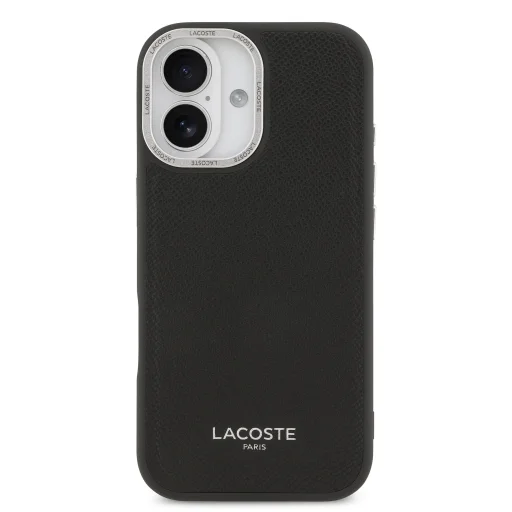  iPhone 17 Fekete Lacoste PU Leather Champs Elysees MagSafe tok - 3