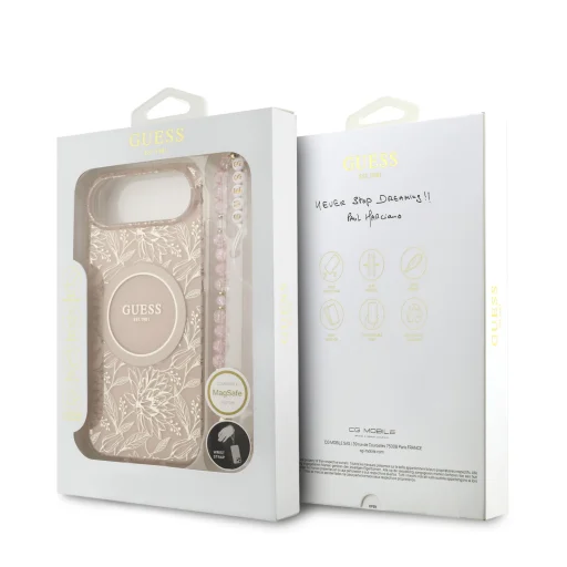 Guess IML Flowers Allover Strap MagSafe tok iPhone Air Pink tok - 7