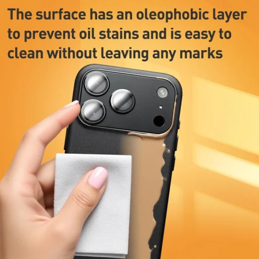 iPhone 17 Pro fekete bőrtok MagSafe kompatibilitással Alphajack QTech Series kameralencse védővel - 5