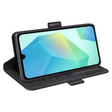 Samsung Galaxy A07 fekete, kétoldali mágneses záras fliptok Alphajack