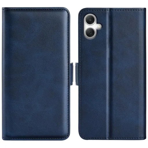 Samsung Galaxy A07 sötétkék, kétoldali mágneses záras fliptok Alphajack - 1