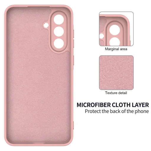 Samsung Galaxy A17 rózsaszín,  Liquid szilikon tok Alphajack - 8