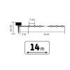 Home SLC200WH szolár fényfüzér, 200db hidegfehér LED, 14m hosszúság, zöld vezeték, kültéri kivitel thumbnail