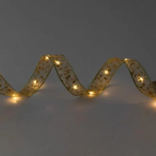 Home RLS15WW LED-es szalag mintákkal, arany színű szalag, 8 funkció, 150db melegfehér LED, 15m hosszú, 5cm széles, adapteres tápellátás, beltéri kivitel - 3