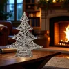 Home KAD45 fém fenyő dekoráció, 160db melegfehér micro LED, 5 m tápvezeték, adapteres tápellátás, beltéri kivitel thumbnail