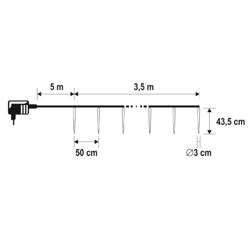 Home KJL288 jégcsap fényfüzér, 3,5m hosszú, 288db hidegfehér SMD LED, 8db jégcsap/36db LED, kül- és beltéri kivitel - 5