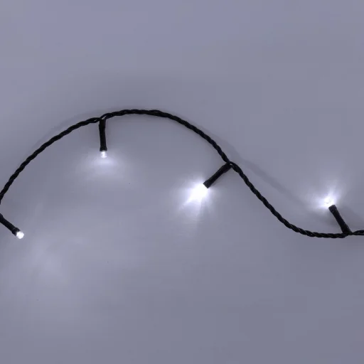 Home LED248WH LED fényfüzér, 240db hidegfehér LED, 23,9m hosszúságú, 8 program időzítővel, zöld vezeték, adapteres tápellátás, kül- és beltéri kivitel - 2