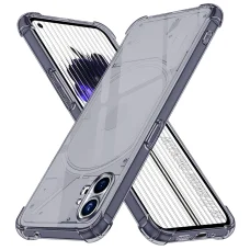 Nothing Phone (1) Techsuit - Ütésálló Átlátszó Szilikon - Füstfekete tok