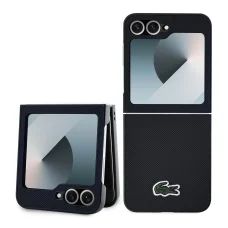 Lacoste Iconic Petit Pique Woven Logo MagSafe fliptok Samsung Galaxy Z Flip 6/7 FE Black