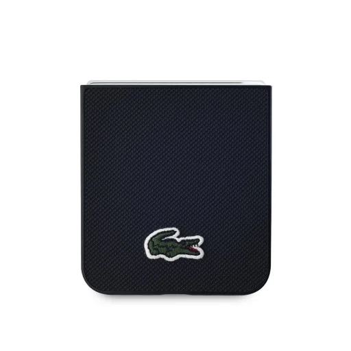 Lacoste Iconic Petit Pique Woven Logo MagSafe fliptok Samsung Galaxy Z Flip 6/7 FE Black - 4