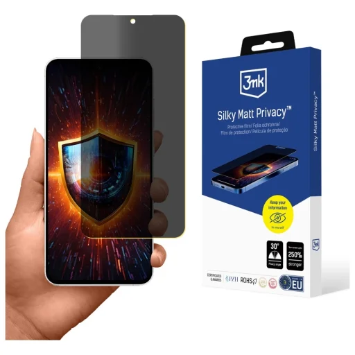Samsung Galaxy S25 FE privát üvegfólia 3MK Silky Matt Privacy - 1