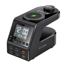 Blitzwolf BW-FW10 ébresztőóra töltővel 2xUSB-A, 4xUSB-C, 240W