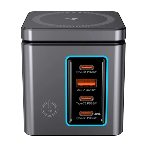 Blitzwolf BW-i113 GaN hálózati töltő, USB-A, 3xUSB-C, 105W - 3
