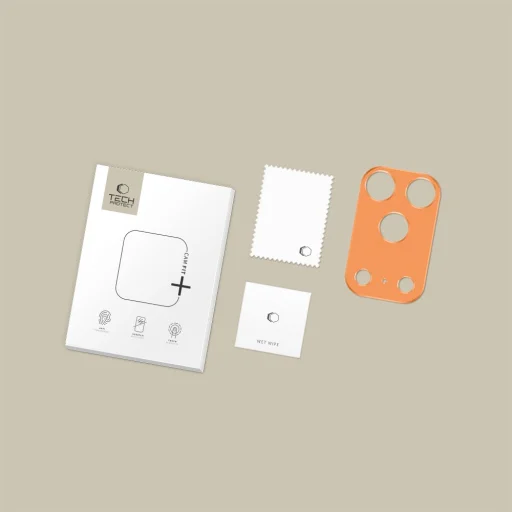 iPhone 17 Pro Max Tech-Protect Camalloy Fit+ kameravédő Kozmikus narancs - 5